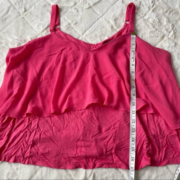 Torrid | Supersonic Pink Double Layer Chiffon Blouse | Size 1X - Picture 8 of 8
